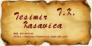 Tešimir Kasavica vizit kartica